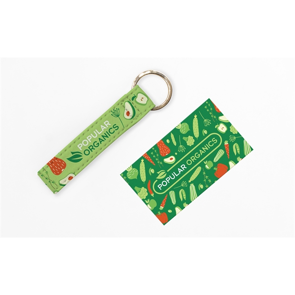Full-color, full-bleed vegan leather key ring... from ASI 45657 Pop! Promos