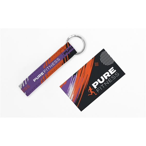 Full-color, full-bleed vegan leather key ring... from ASI 45657 Pop! Promos