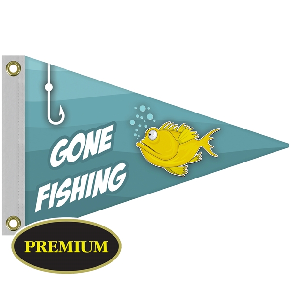 12" x 18" Single Reverse Knitted Polyester Pennant Boat Flag... from ASI 80228 Quinn