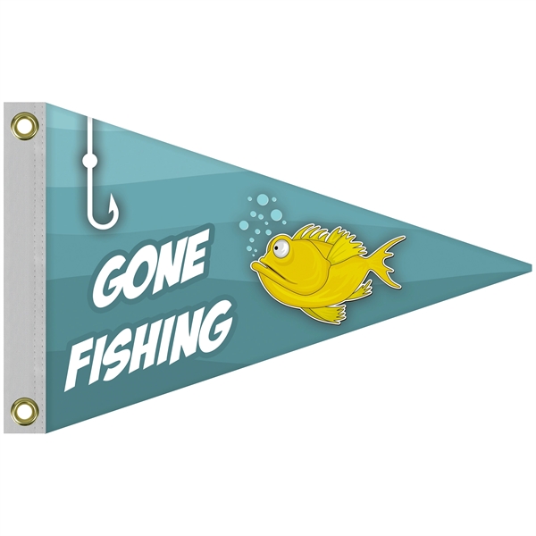 12" x 18" Single Reverse Knitted Polyester Pennant Boat Flag... from ASI 80228 Quinn