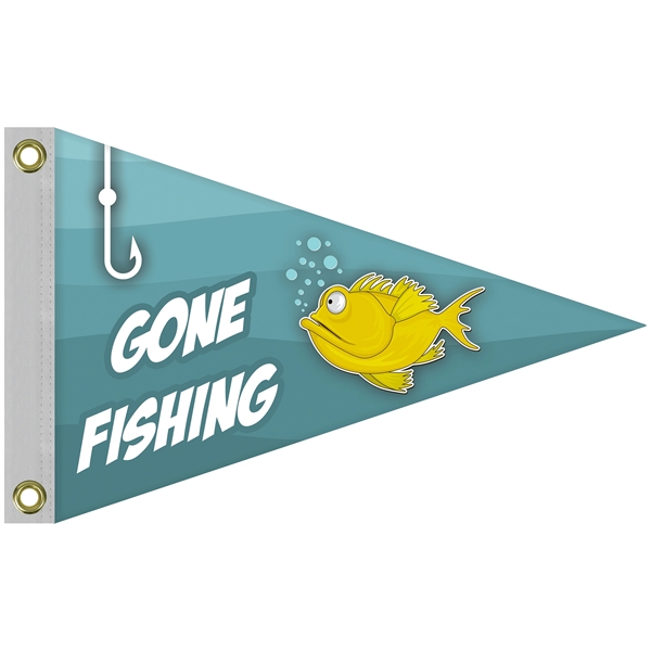 12" x 18" Double Sided Knitted Polyester Pennant Boat Flag... from ASI 80228 Quinn