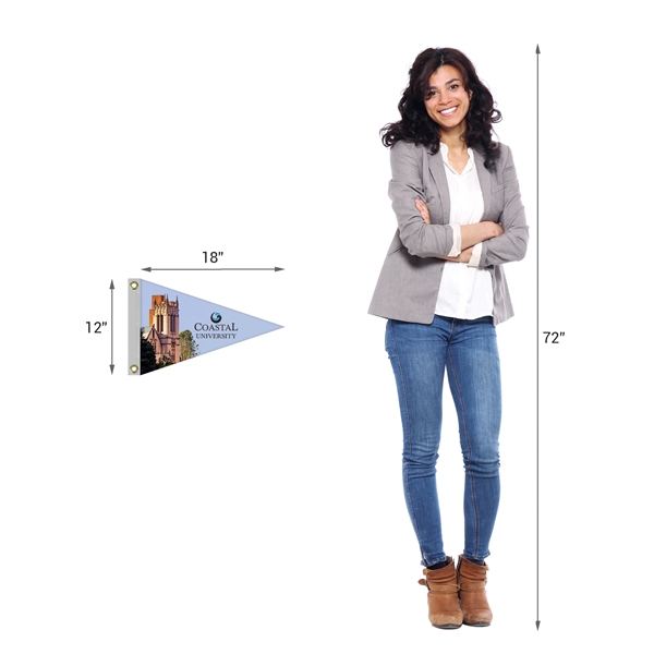 12" x 18" Double Sided Knitted Polyester Pennant Boat Flag... from ASI 80228 Quinn