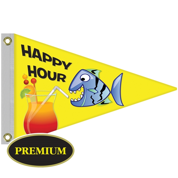 16" x 24" Single Reverse Knitted Polyester Pennant Boat Flag... from ASI 80228 Quinn