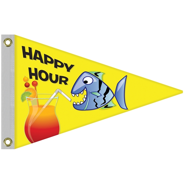 16" x 24" Single Reverse Knitted Polyester Pennant Boat Flag... from ASI 80228 Quinn