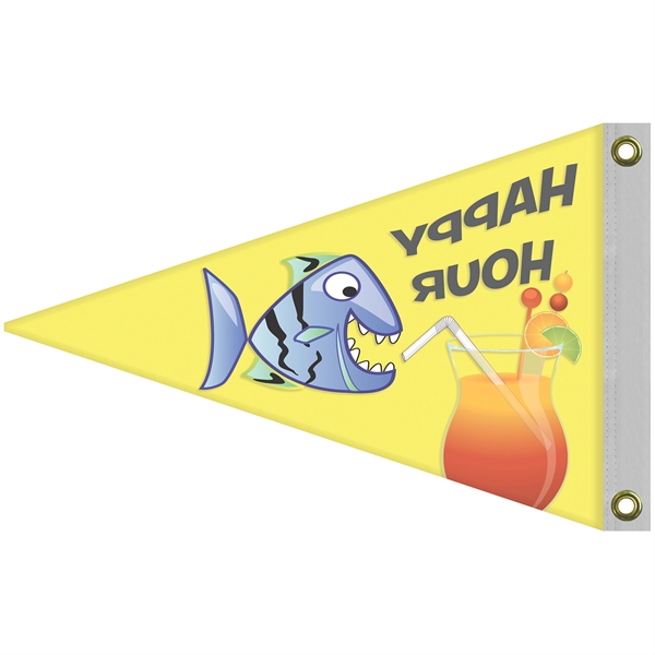 16" x 24" Single Reverse Knitted Polyester Pennant Boat Flag... from ASI 80228 Quinn