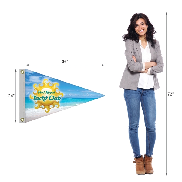 24" x 36" Single Reverse Knitted Polyester Pennant Boat Flag... from ASI 80228 Quinn