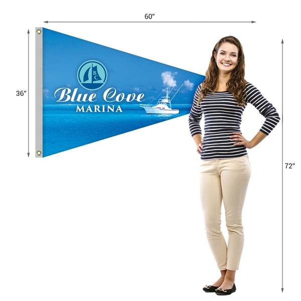36" x 60" Single Reverse Knitted Polyester Pennant Boat Flag... from ASI 80228 Quinn