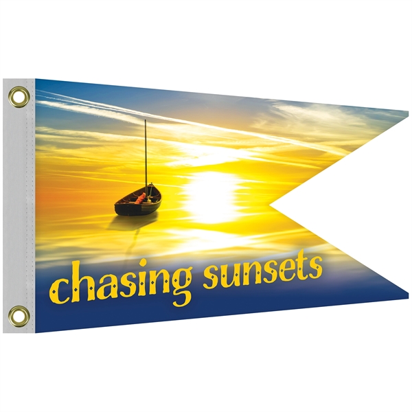 12" x 18" Single Reverse Knitted Polyester Swallowtail Boat Flag... from ASI 80228 Quinn