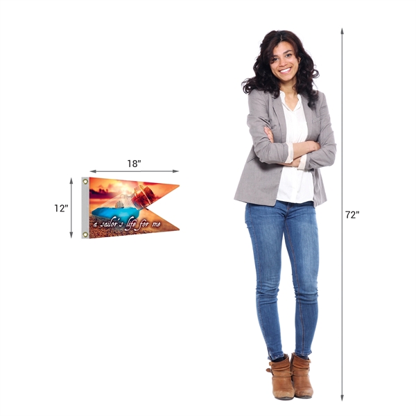 12" x 18" Single Reverse Knitted Polyester Swallowtail Boat Flag... from ASI 80228 Quinn