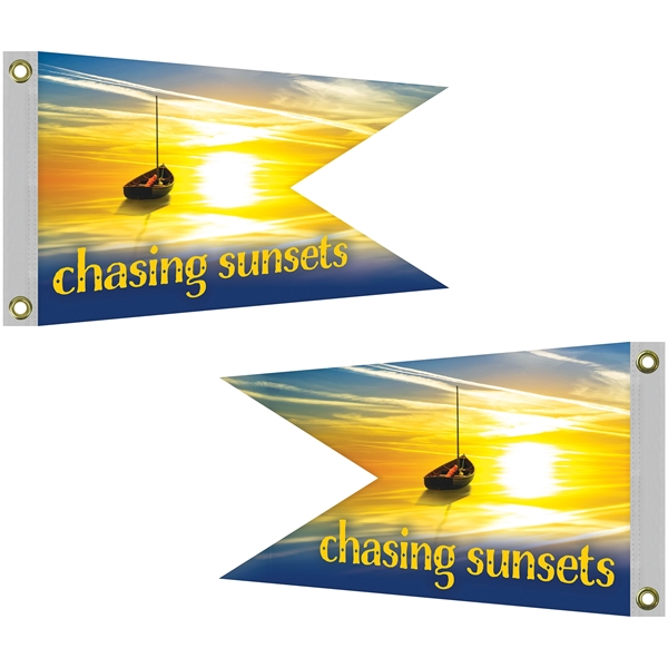 12" x 18" Double Sided Knitted Polyester Swallowtail Boat Flag... from ASI 80228 Quinn