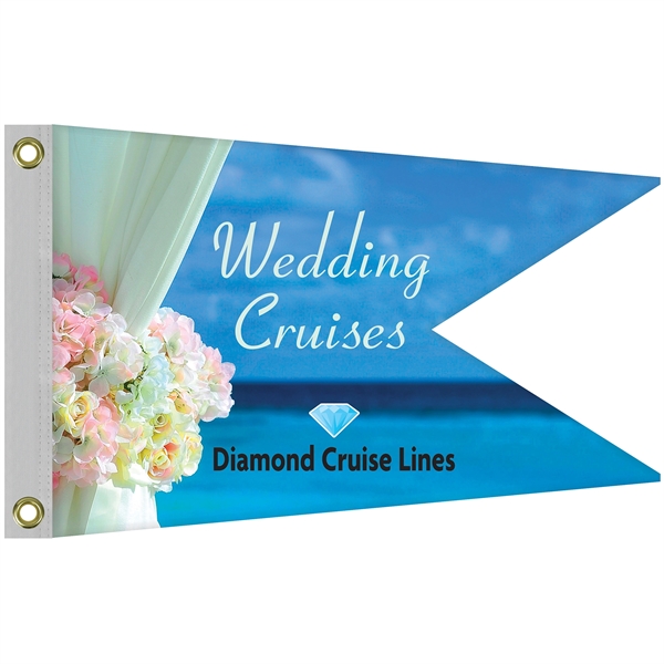 16" x 24" Single Reverse Knitted Polyester Swallowtail Boat Flag... from ASI 80228 Quinn