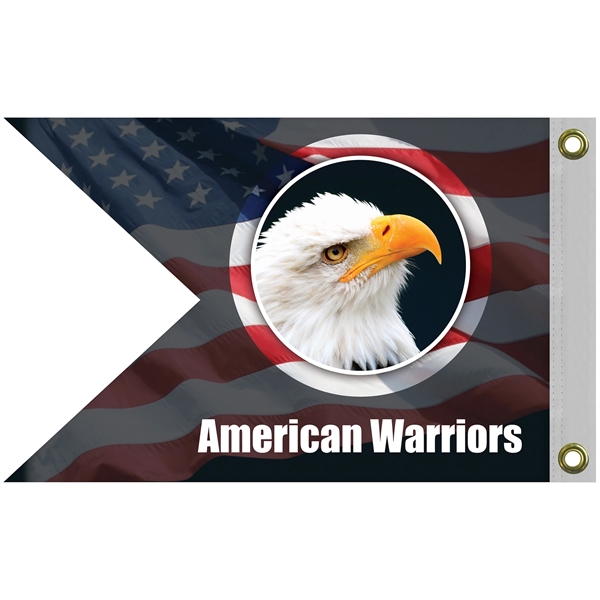 12" X 18"  Double Sided Knitted Polyester Guidon Boat Flag... from ASI 80228 Quinn