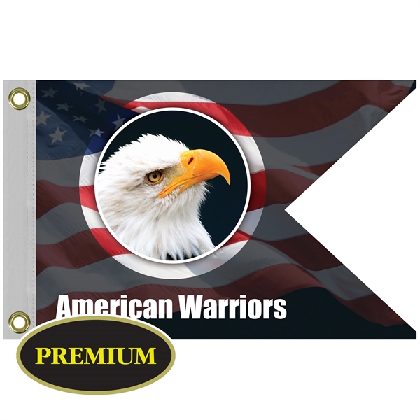 12" x 18" Single Reverse Knitted Polyester Guidon Boat Flag... from ASI 80228 Quinn