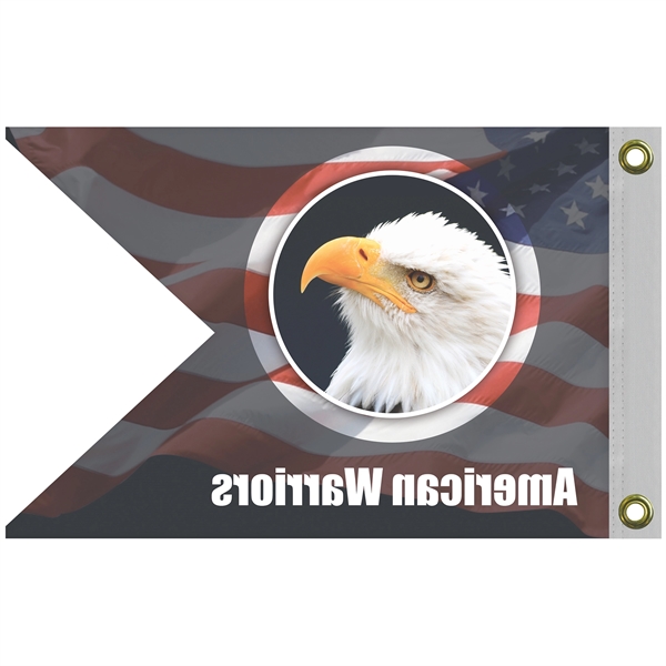 12" x 18" Single Reverse Knitted Polyester Guidon Boat Flag... from ASI 80228 Quinn