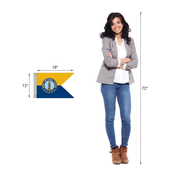 12" x 18" Single Reverse Knitted Polyester Guidon Boat Flag... from ASI 80228 Quinn