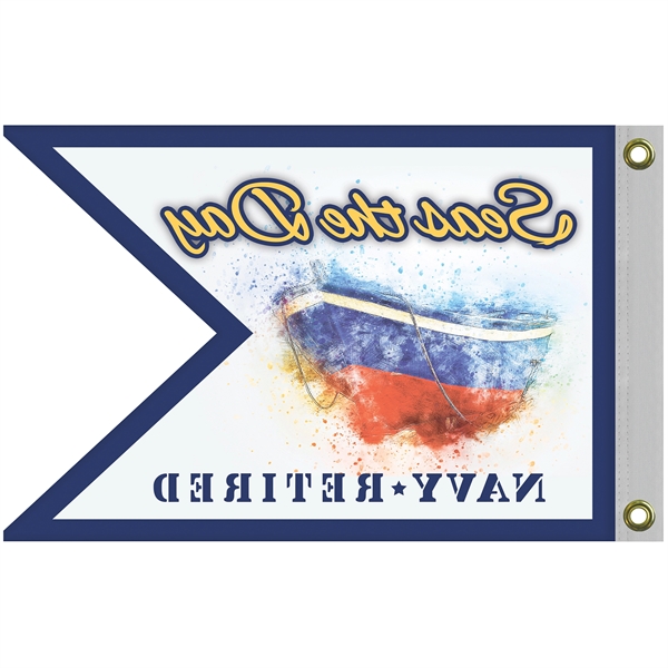 16" x 24" Single Reverse Knitted Polyester Guidon Boat Flag... from ASI 80228 Quinn