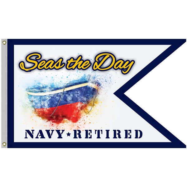 36" x 60" Single Reverse Knitted Polyester Guidon Boat Flag... from ASI 80228 Quinn