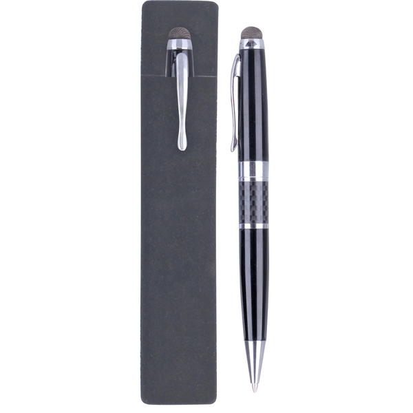 Executive High Carbon Fiber Brass Pen. Laser Engraving... from ASI 74585 Nu Promo International / Nu Promo Line