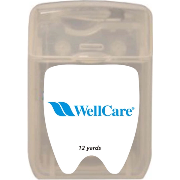 Freshmint DENTAL FLOSS with tooth shaped Custom Logo Decal... from ASI 57713 Glow Promotions / Glow Promotions