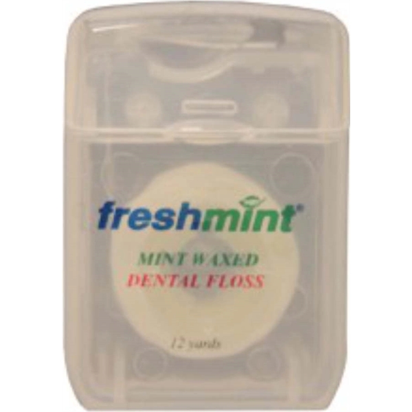 Freshmint DENTAL FLOSS with tooth shaped Custom Logo Decal... from ASI 57713 Glow Promotions / Glow Promotions
