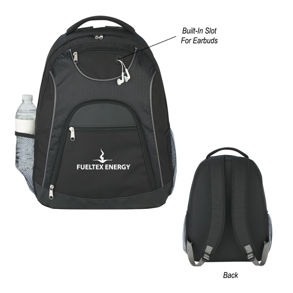 Backpack with padded web carrying handle, padded back and inside pocket... from ASI 61125 Hit Promotional Products / Hit®
