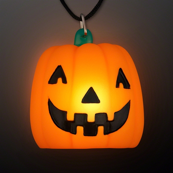 Light Up Orange Pumpkin Necklaces; Blank Pricing... from ASI 34194 ALightPromos