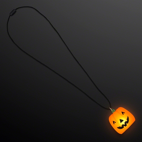 Light Up Orange Pumpkin Necklaces; Blank Pricing... from ASI 34194 ALightPromos