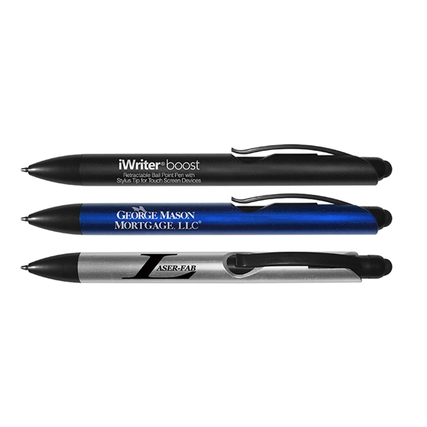 Retractable Ball Point Pen & Stylus Combo - Colored Barrels... from ASI 67675 Liqui-Mark Corp