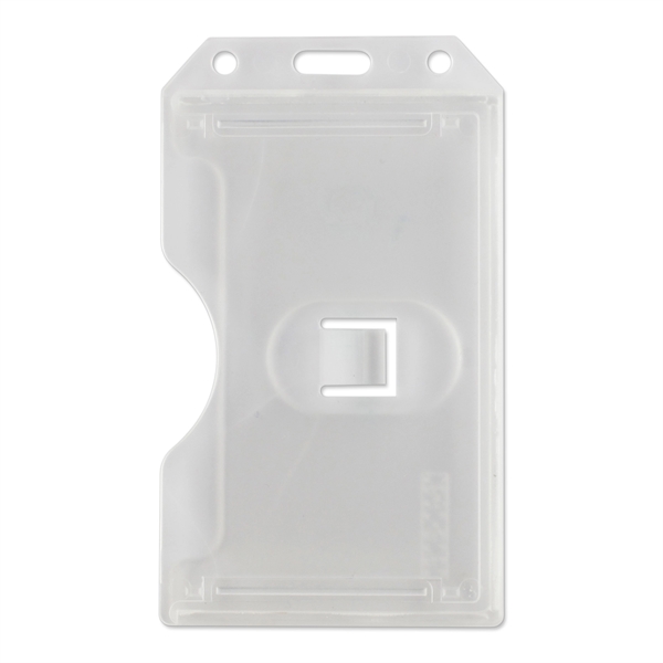 Rugged multi-card rigid plastic badge holders fit one 30 mil card... from ASI 79898 Promovision / PROMOVISION