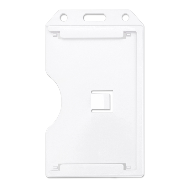 Rugged multi-card rigid plastic badge holders fit one 30 mil card... from ASI 79898 Promovision / PROMOVISION