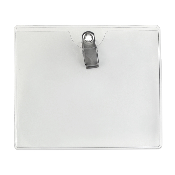 Premium vinyl badge holders attach easily to clothing with a rotating... from ASI 79898 Promovision / PROMOVISION