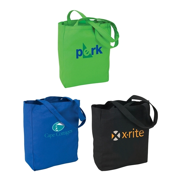 4.75" x 14" x 10.25" colored canvas tote bag; available in... from ASI 67866 Logomark/Valumark / Valumark™
