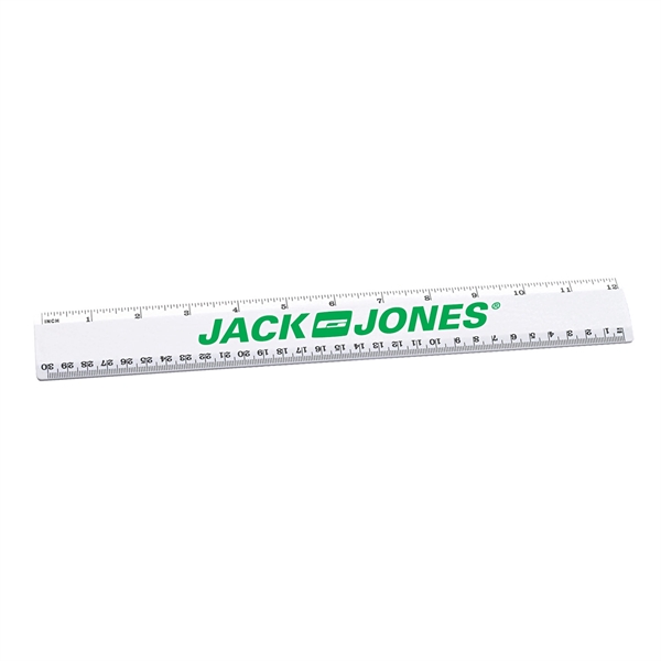 White 12" rule with standard and metric measurements.... from ASI 57956 Graphco line