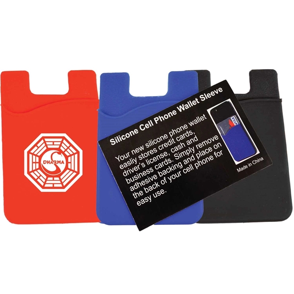 Silicone card sleeve featuring an adhesive back.... from ASI 57956 Graphco line