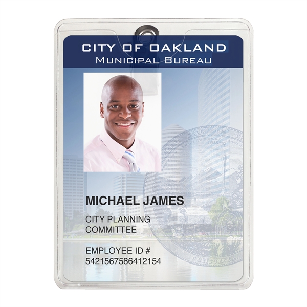 These premium quality, government-size vinyl badge holders feature a rotating bulldog... from ASI 79898 Promovision / PROMOVISION