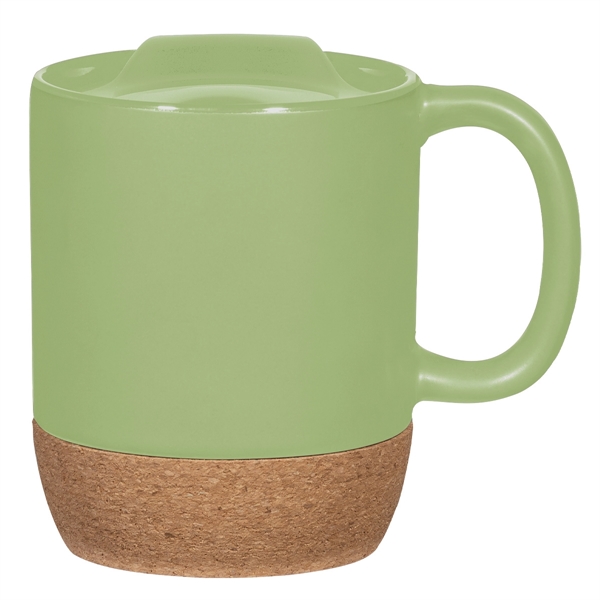 14 oz. mug with cork base that protects hands and surfaces... from ASI 61125 Hit Promotional Products / Hit®