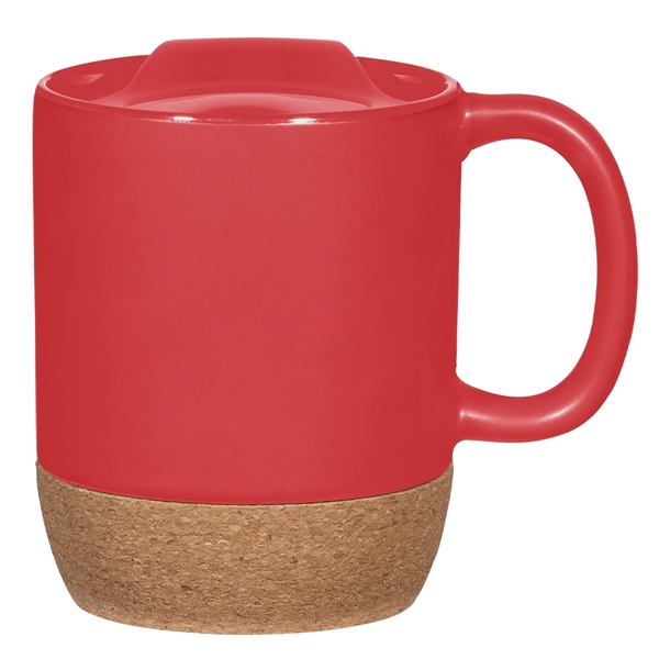 14 oz. mug with cork base that protects hands and surfaces... from ASI 61125 Hit Promotional Products / Hit®