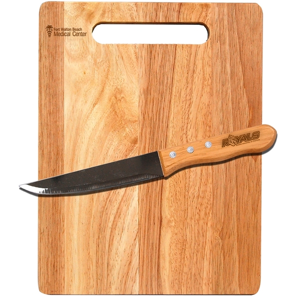 Kitchen set that features a wooden cutting board and utility knife... from ASI 73010 Natico Originals Inc / Natico Originals
