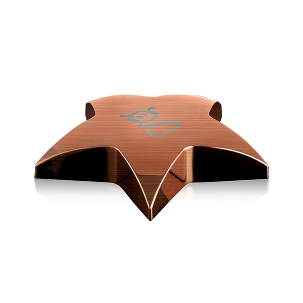 Opulent, dazzling 4-inch star paperweight in 3 metallic finishes.... from ASI 84592 St Regis Group / St Regis