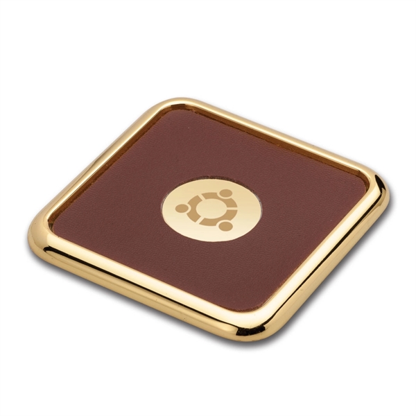 Square Coaster - 4" Chrome or Gold.... from ASI 84592 St Regis Group