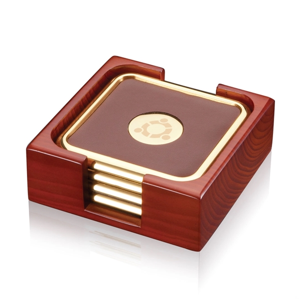 Coaster/Holder - Set of 4 Chrome or Gold.... from ASI 84592 St Regis Group