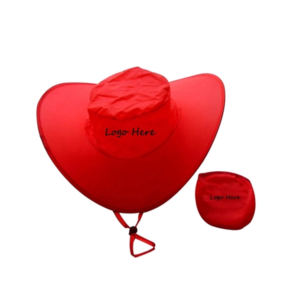 Foldable cowboy hat with pouch and free air shipping to 1... from ASI 37218 Athena Promo (tm)