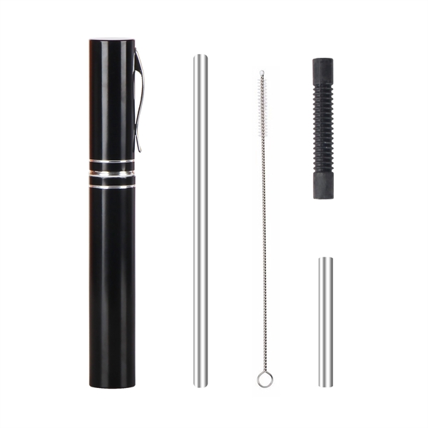 Collapsible straw and brush set... from ASI 98766 Yanlee Trading Co Ltd / Delite Promotional Products