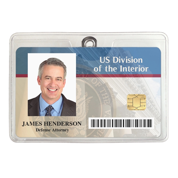 These premium quality government-size badge holders feature a rotating bulldog clip... from ASI 79898 Promovision / PROMOVISION