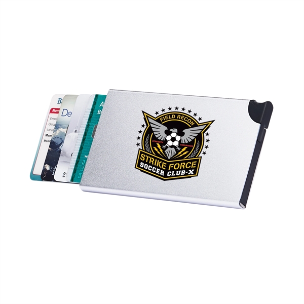 Aluminum Wally card holder with RFID and electronic theft protection.... from ASI 68507 The Magnet Group / Innovations by Magnet™