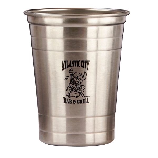 16 oz. single wall stainless steel party cup.... from ASI 68507 The Magnet Group / Perfect Line