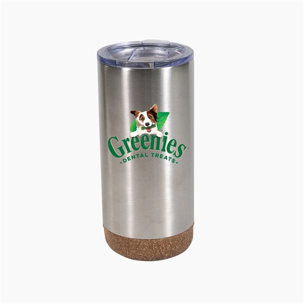 16-ounce stainless steel travel tumbler with double-wall insulation and lid.... from ASI 68507 The Magnet Group / Perfect Line