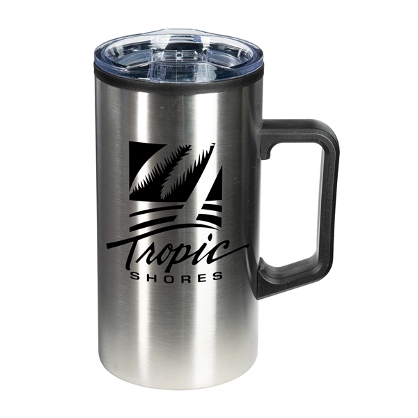 20 oz. stainless steel coffee mug with slider lid and plastic... from ASI 68507 The Magnet Group / Perfect Line