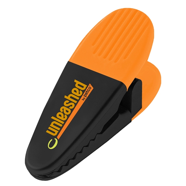 Brightly-colored neon power clip with customizable logo.... from ASI 68507 The Magnet Group / Innovations by Magnet™