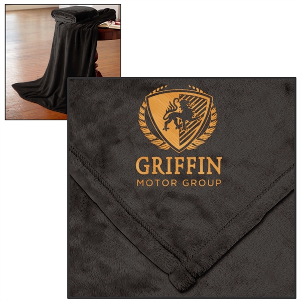 60" x 72" oversized hypoallergenic anti-pill 100% polyester blanket.... from ASI 68507 The Magnet Group / The Bag Factory®